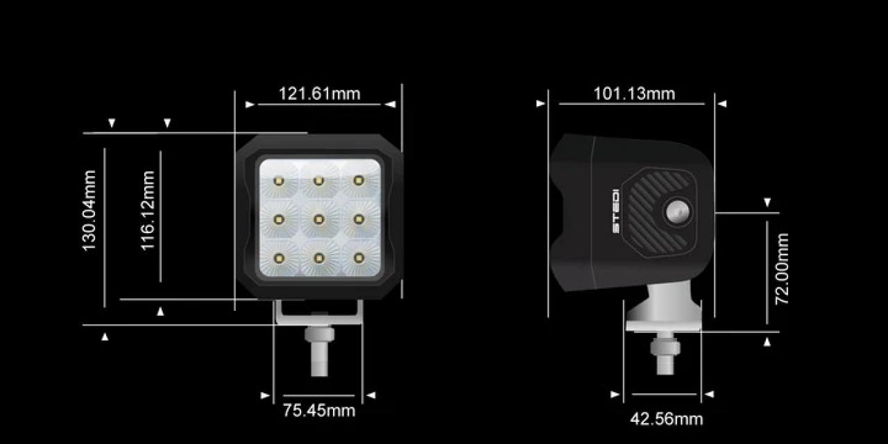 STEDI G9 Black FLOOD Work LED